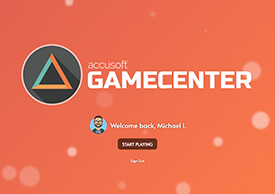 Screenshot of the Accusoft GameCenter