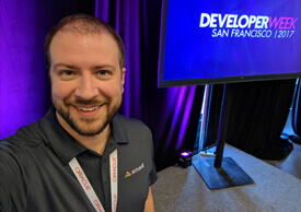 Michael before presenting Continuous DevOps